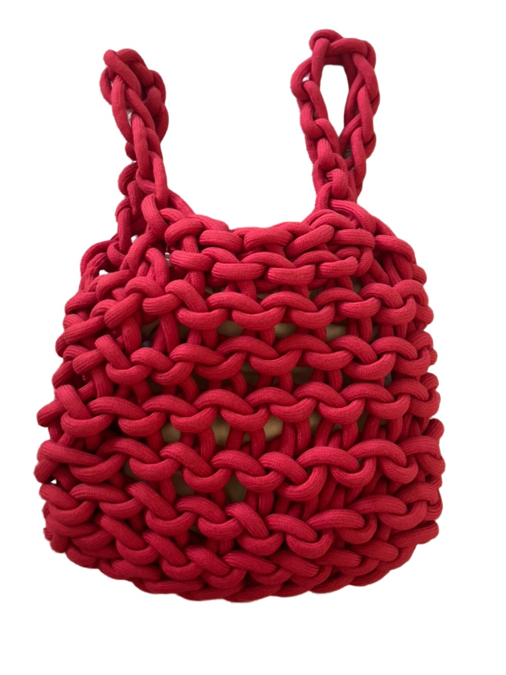 Alienina Red 100% Cotton Ethel Rope Bag
